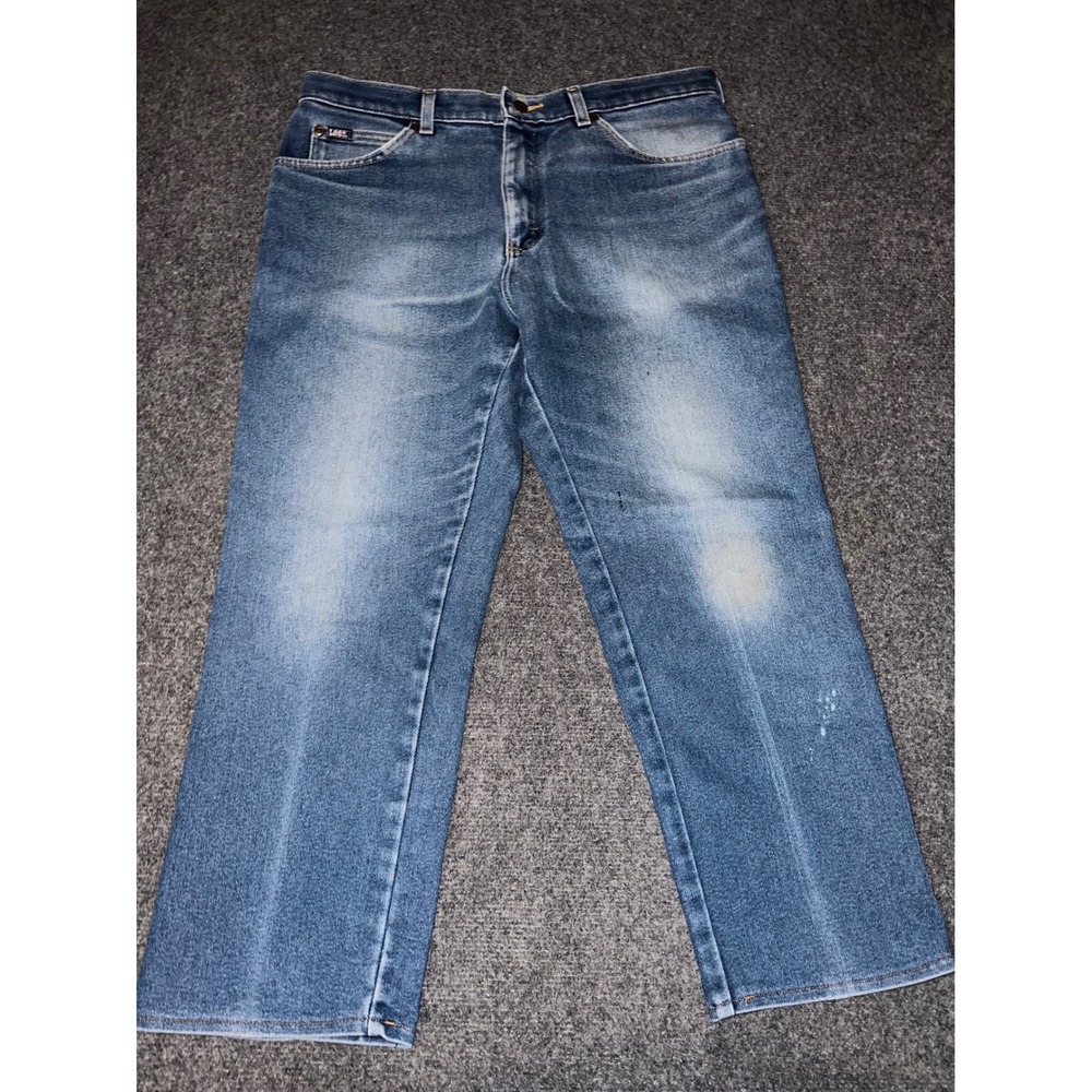 Lee Mens Straight Leg Jeans Blue Medium Wash 36x30 RAS-R653-005
